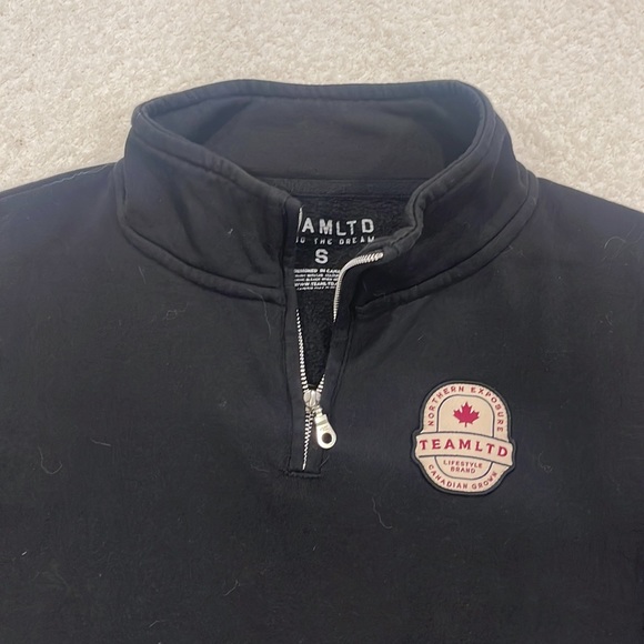 TEAMLTD - Quarter-zip Fleece Pullover Sweater - Black (size small) - Picture 4 of 10